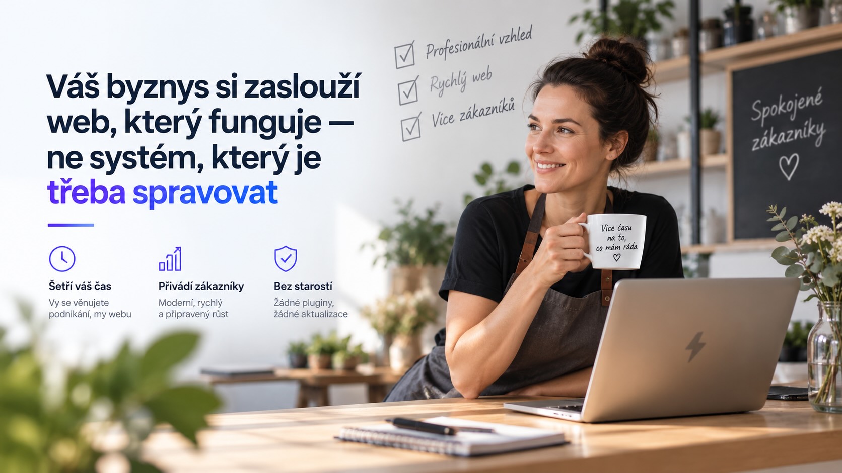 Majitelka firmy spokojená se svým novým webem